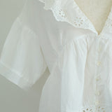 Eloise Eyelet Ruffled Blouse