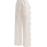 The Savannah Cotton Eyelet Wide-Leg Pant