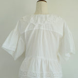 Eloise Eyelet Ruffled Blouse