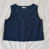 Indigo Button Down Tank