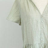 Paige Flutter Button Front Top