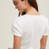 Meadow Pointelle Top