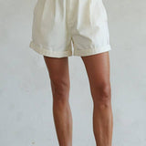 Brooks Cotton Pleated Short