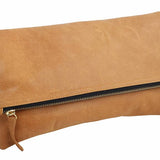 Foldover Leather Clutch