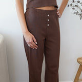 The Hollis Cotton Pointelle Wide Leg Pants