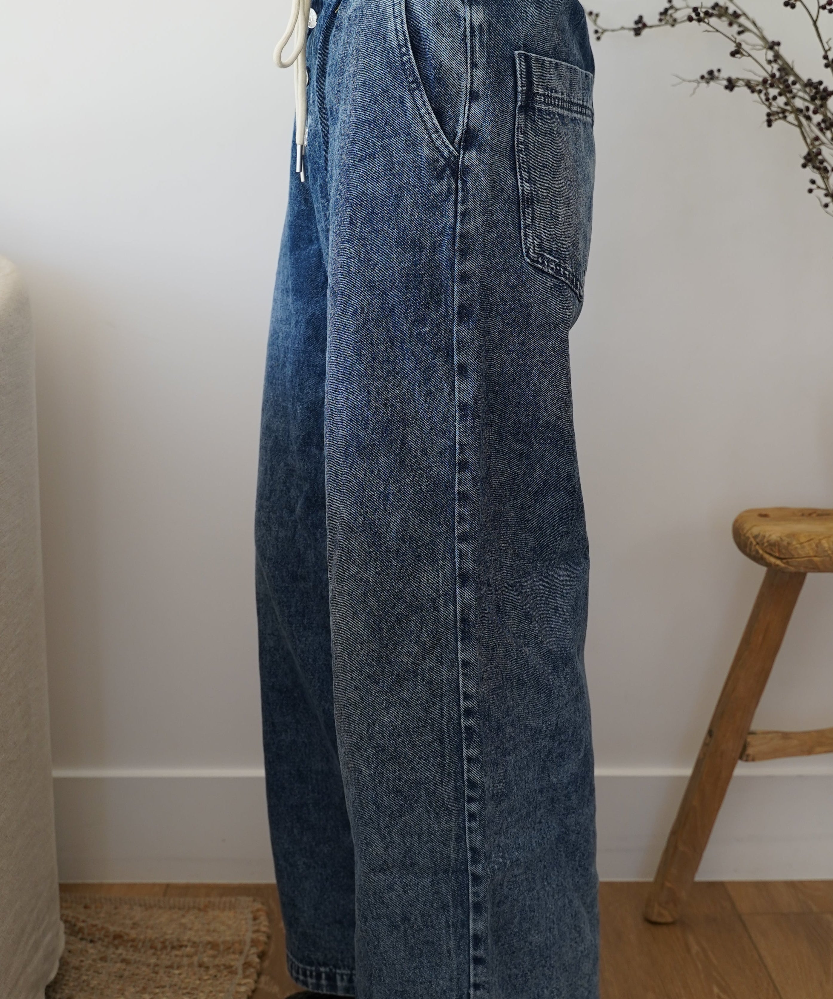 The Harper Denim Wide Leg Jean