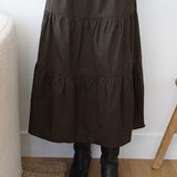 The Beatrice Checkered Midi Skirt