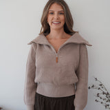 Quinn Cotton Half-Zip Sweater