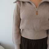 Quinn Cotton Half-Zip Sweater