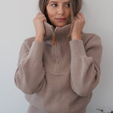 Quinn Cotton Half-Zip Sweater