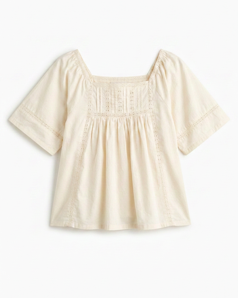 Adelaide Lace Trim Blouse