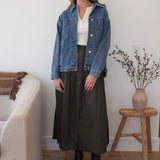 The Elspeth Plaid Cotton Midi Skirt