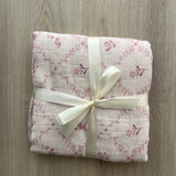 Mauve Lattice Muslin Blanket