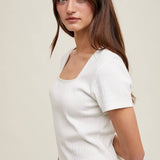 Meadow Pointelle Top