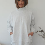 The Greer Cotton Mock-Neck Sweatshirt