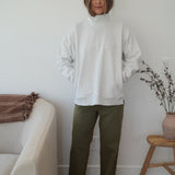 The Greer Cotton Mock-Neck Sweatshirt