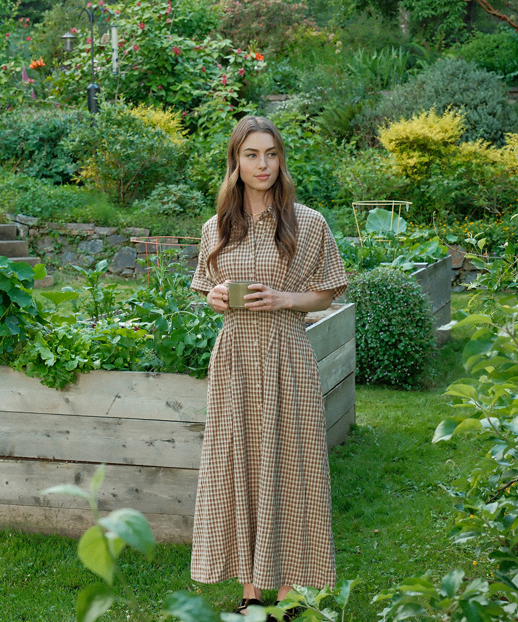 Rosaline Gingham Midi Dress