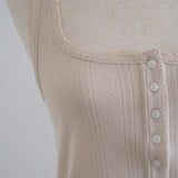 The Knit Cotton Pointelle Tank