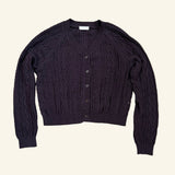 Waverly Cable Knit Cotton Cardigan