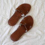 Leather Slide Sandals