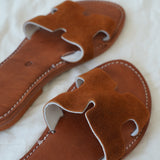 Leather Slide Sandals