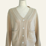 Camille Cable Knit Cotton Cardigan