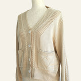 Camille Cable Knit Cotton Cardigan